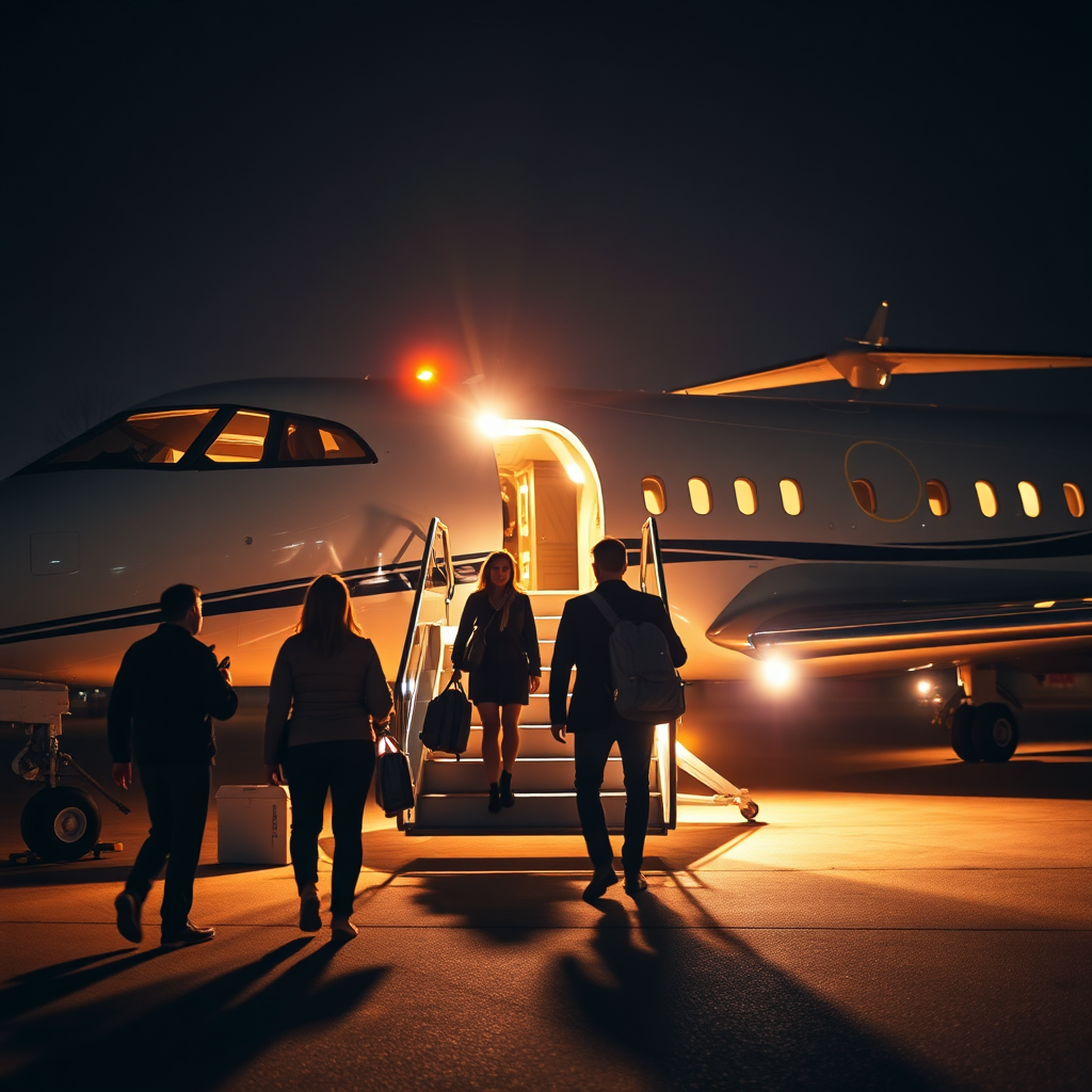 Night jet boarding