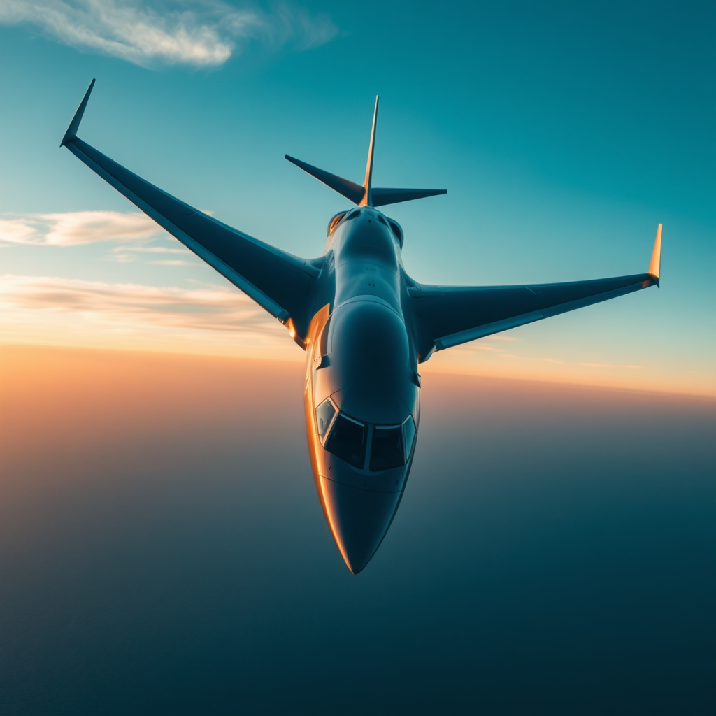 Jet over ocean
