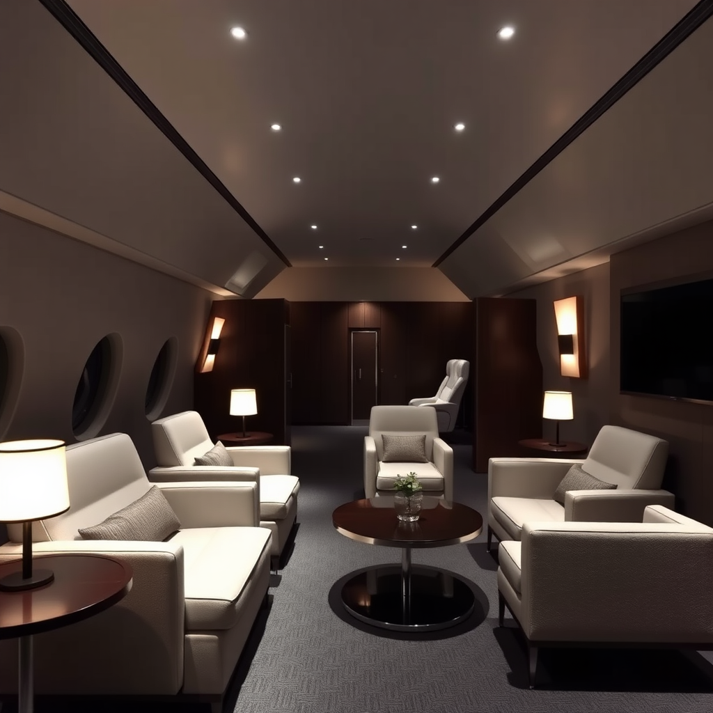 Refined private terminal lounge
