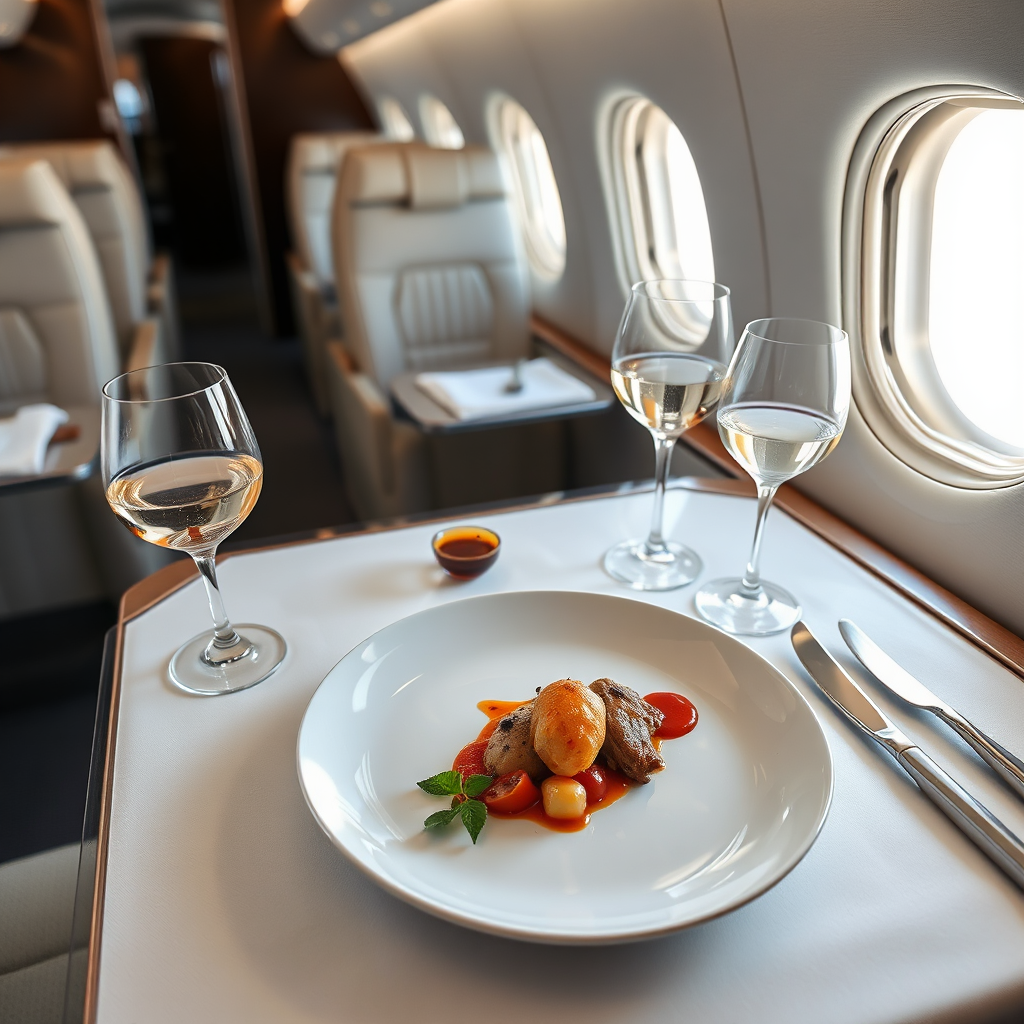 Gourmet inflight dining