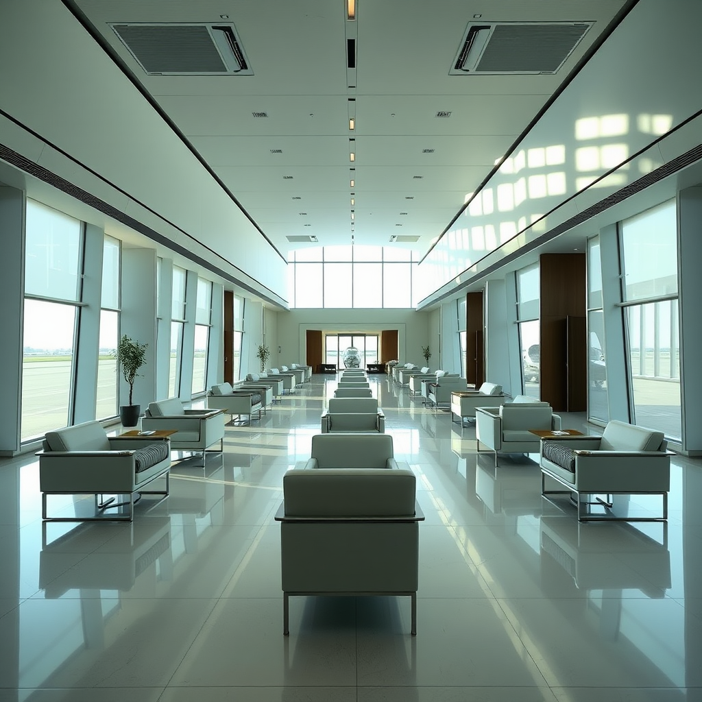 Private aviation terminal lounge