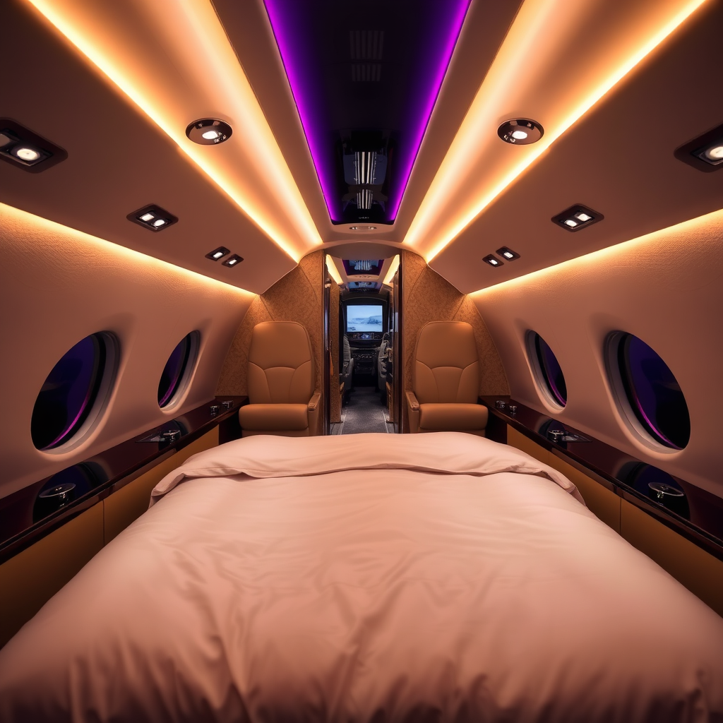 Private jet sleeping cabin