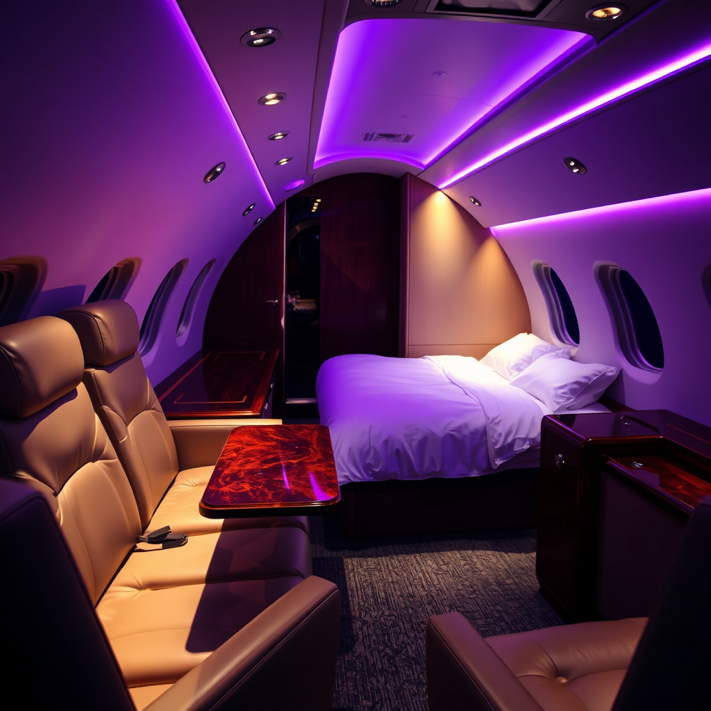 Private Jet Cabin Interior