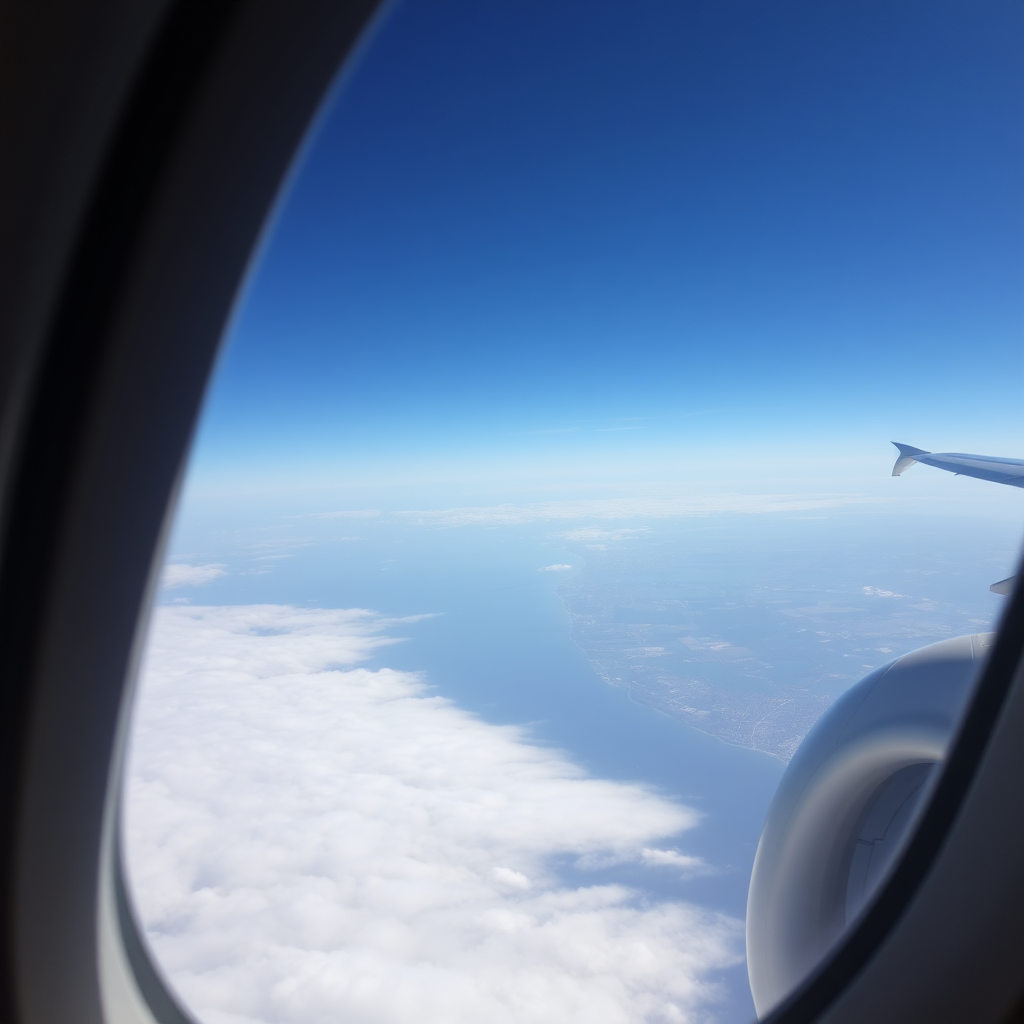 Aerial view from aircraft window