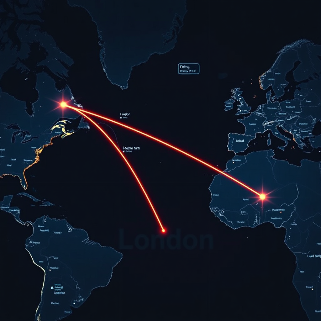 Transatlantic flight path