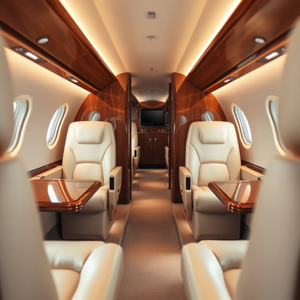 Private jet interior