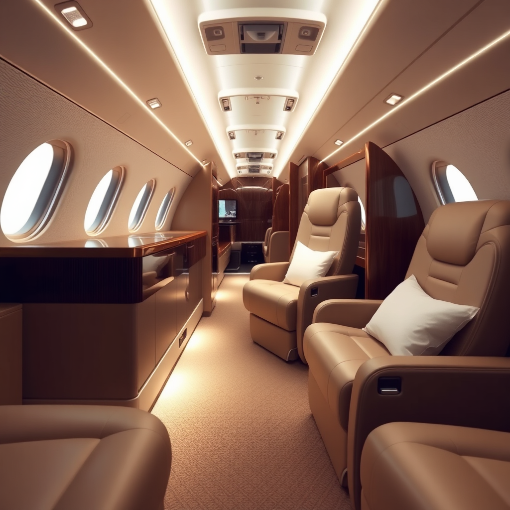 Private jet cabin