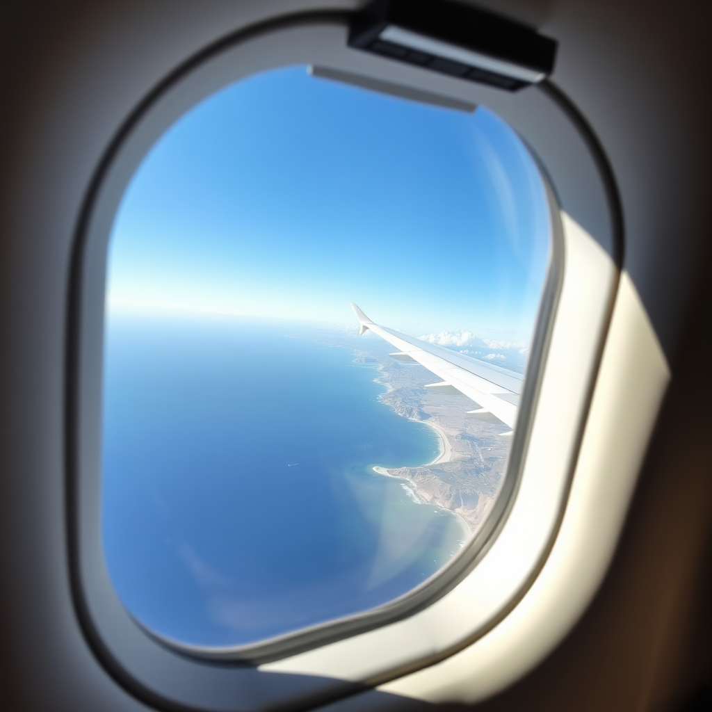 View from private jet window