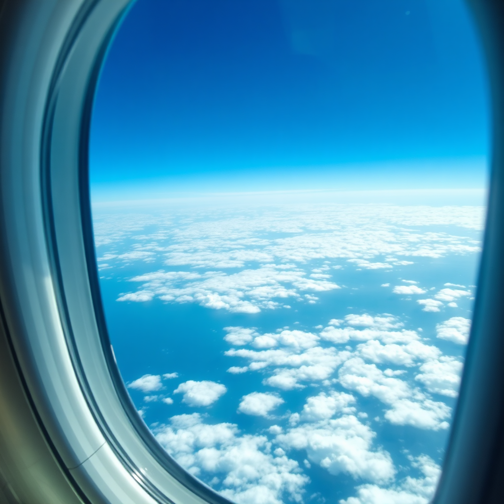 View over Atlantic clouds