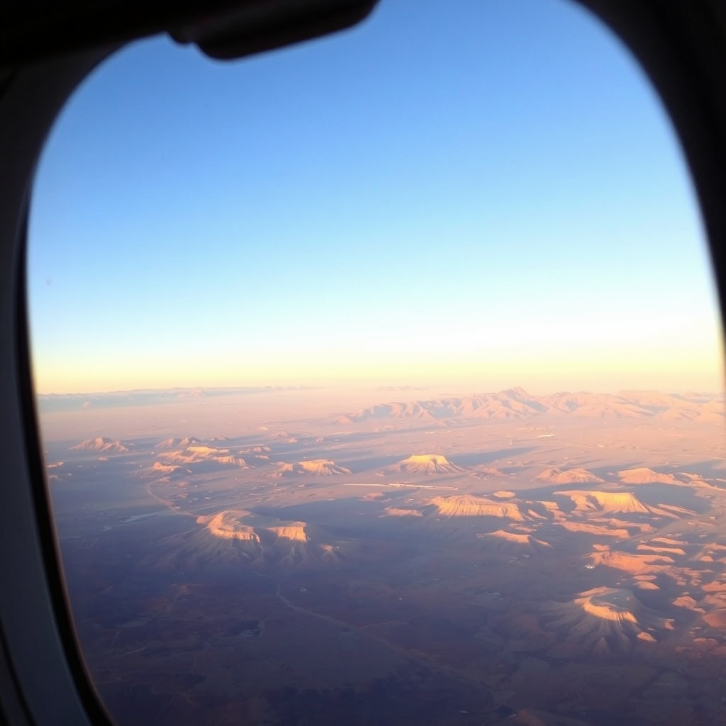 Window view over Nevada