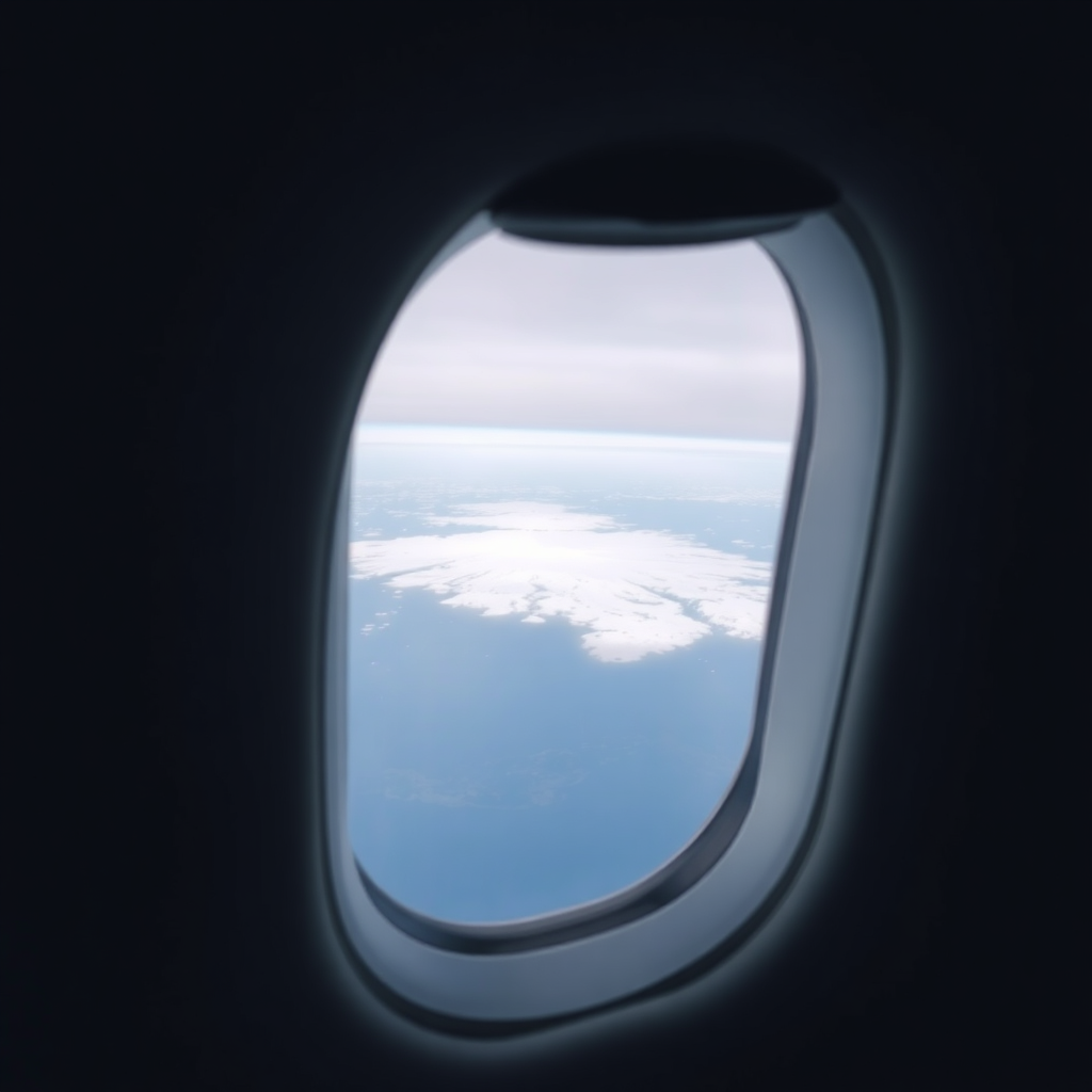 View from private jet window