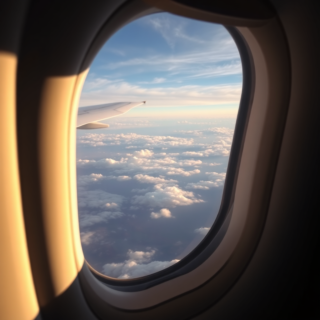 High altitude window view