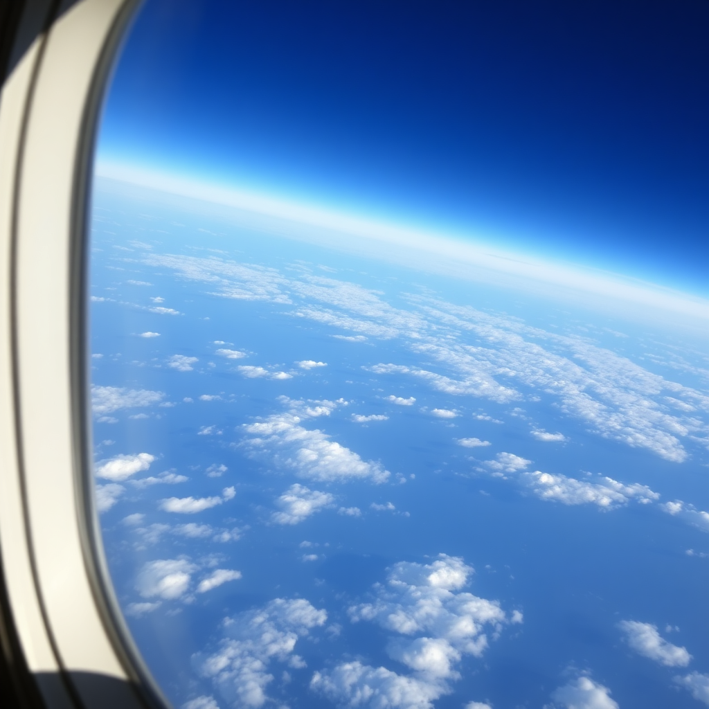 View from private jet window