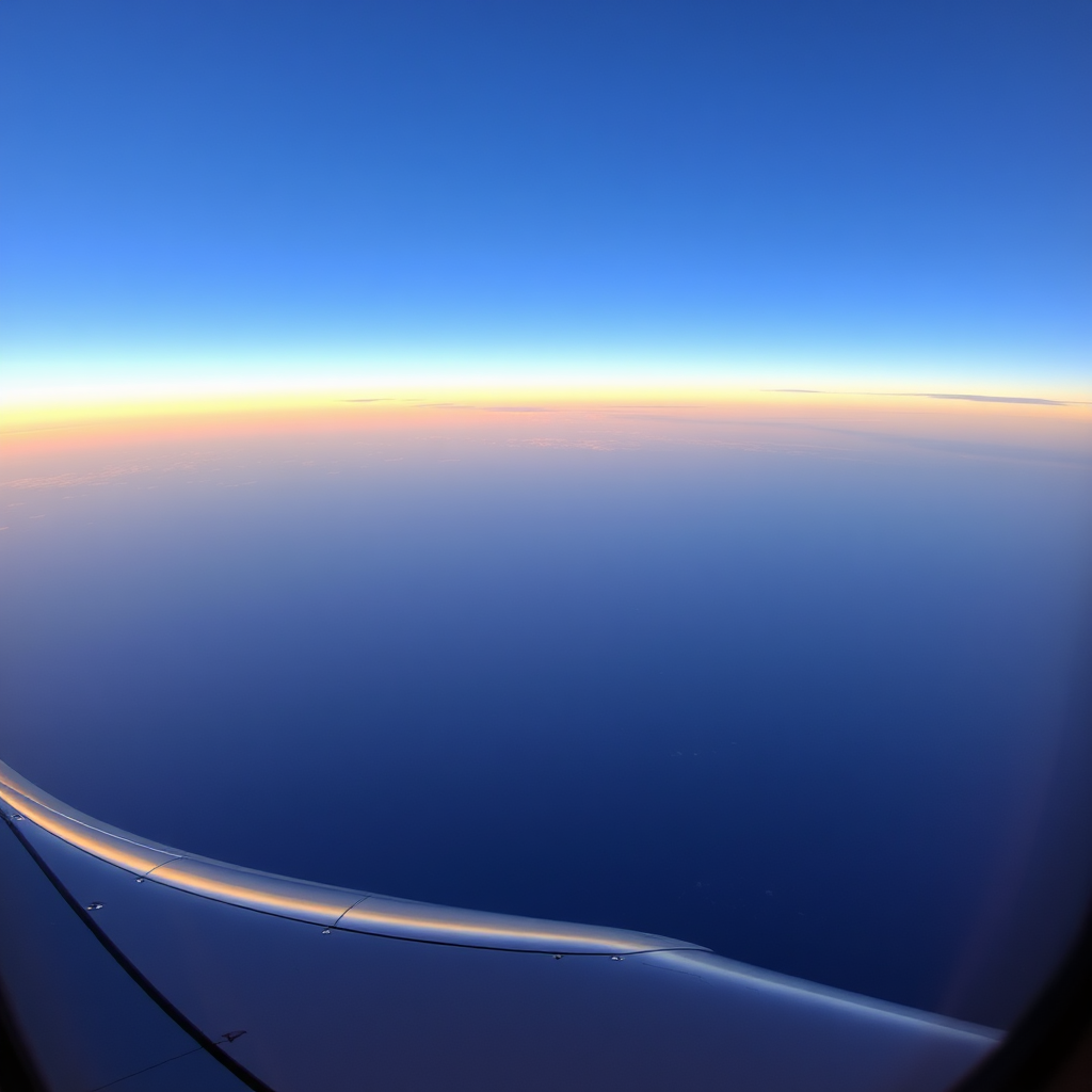 High altitude ocean horizon