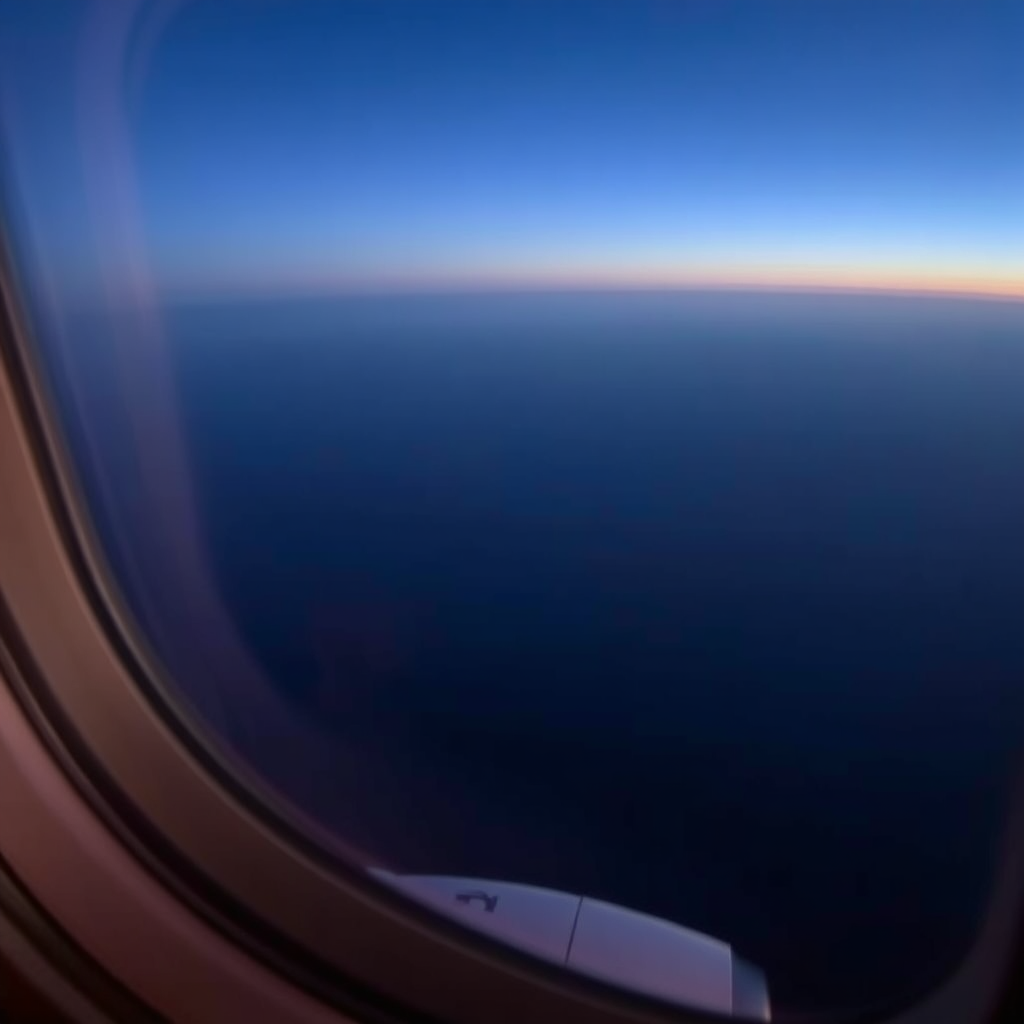 Window view over Atlantic