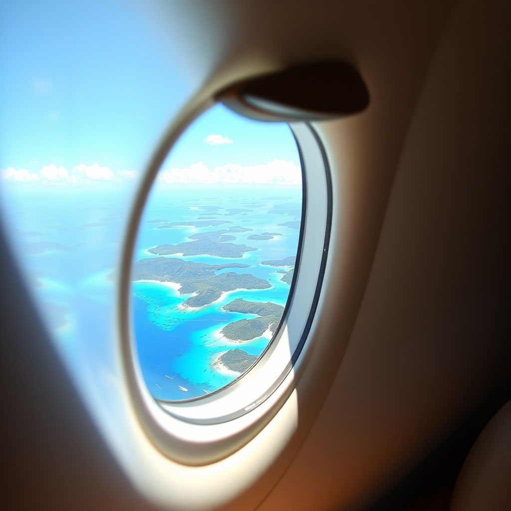 View from private jet window