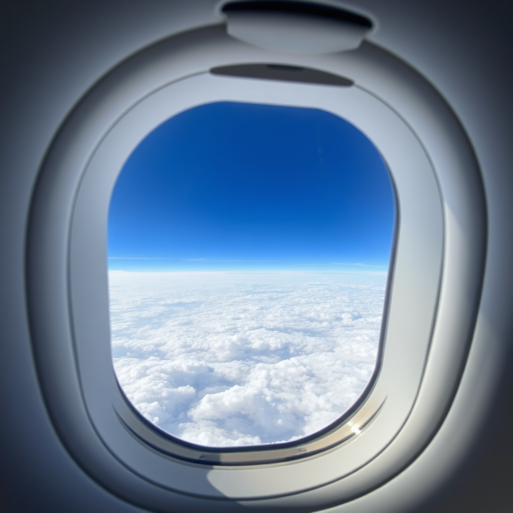 Window view from private jet