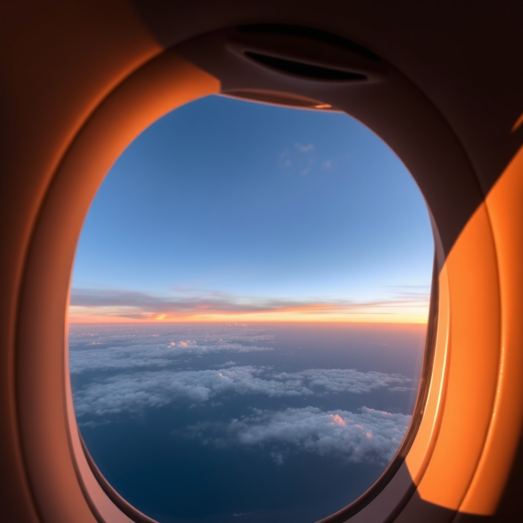 View from private jet window