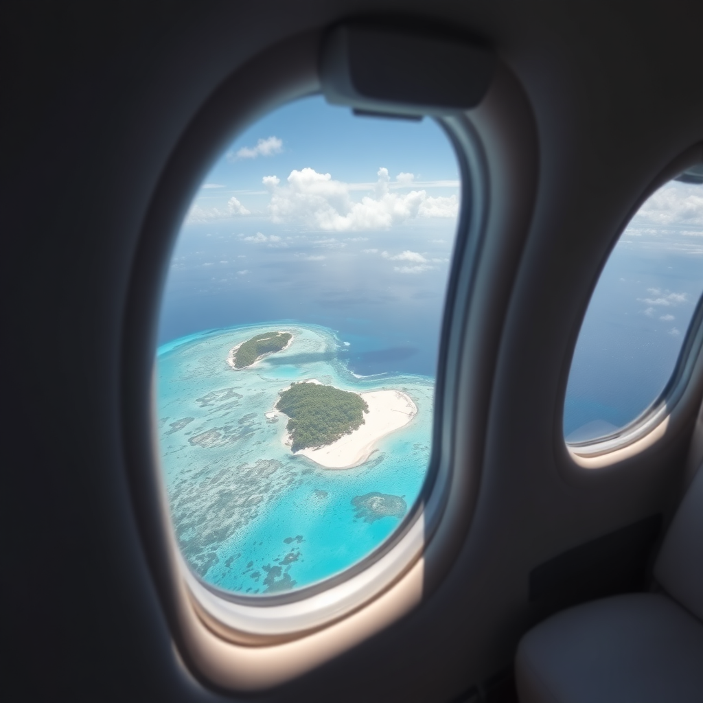 View from private jet window