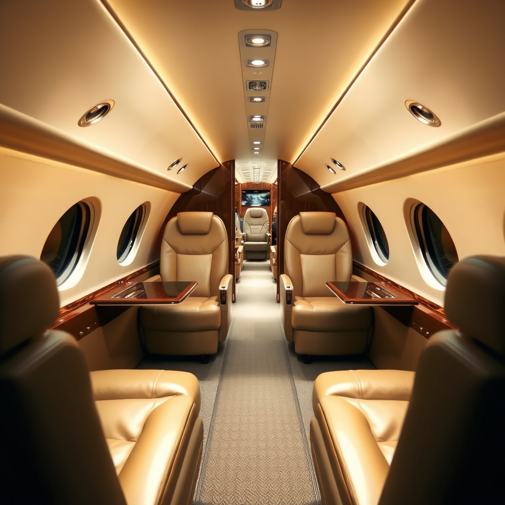 Private jet cabin