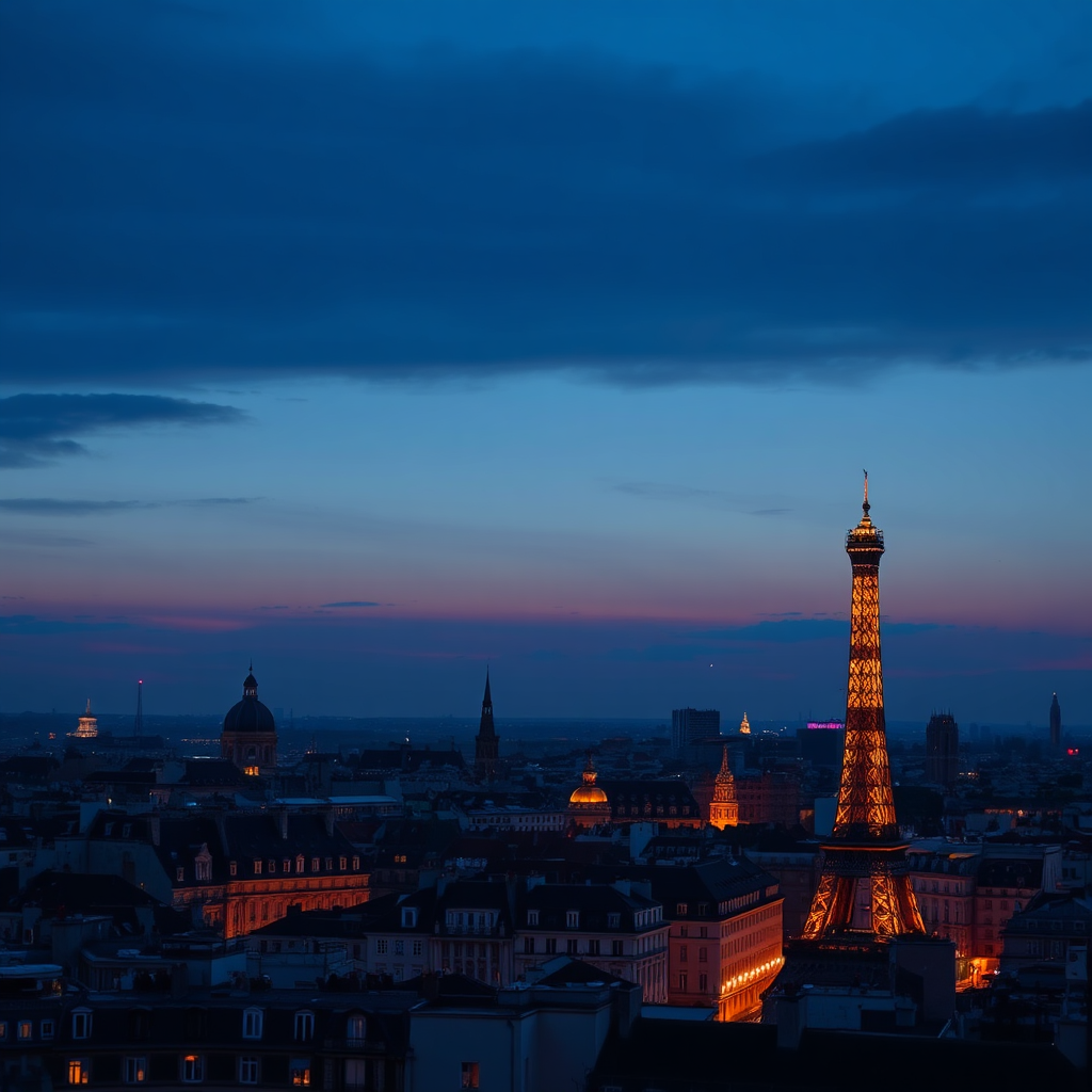 Paris at dusk