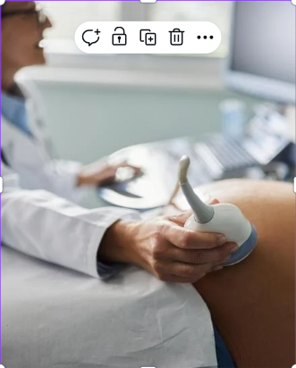 A photorealistic image of a female doctor sitting at her desk, listening attentively to a patient. Natural light, warm and inviting office setting.