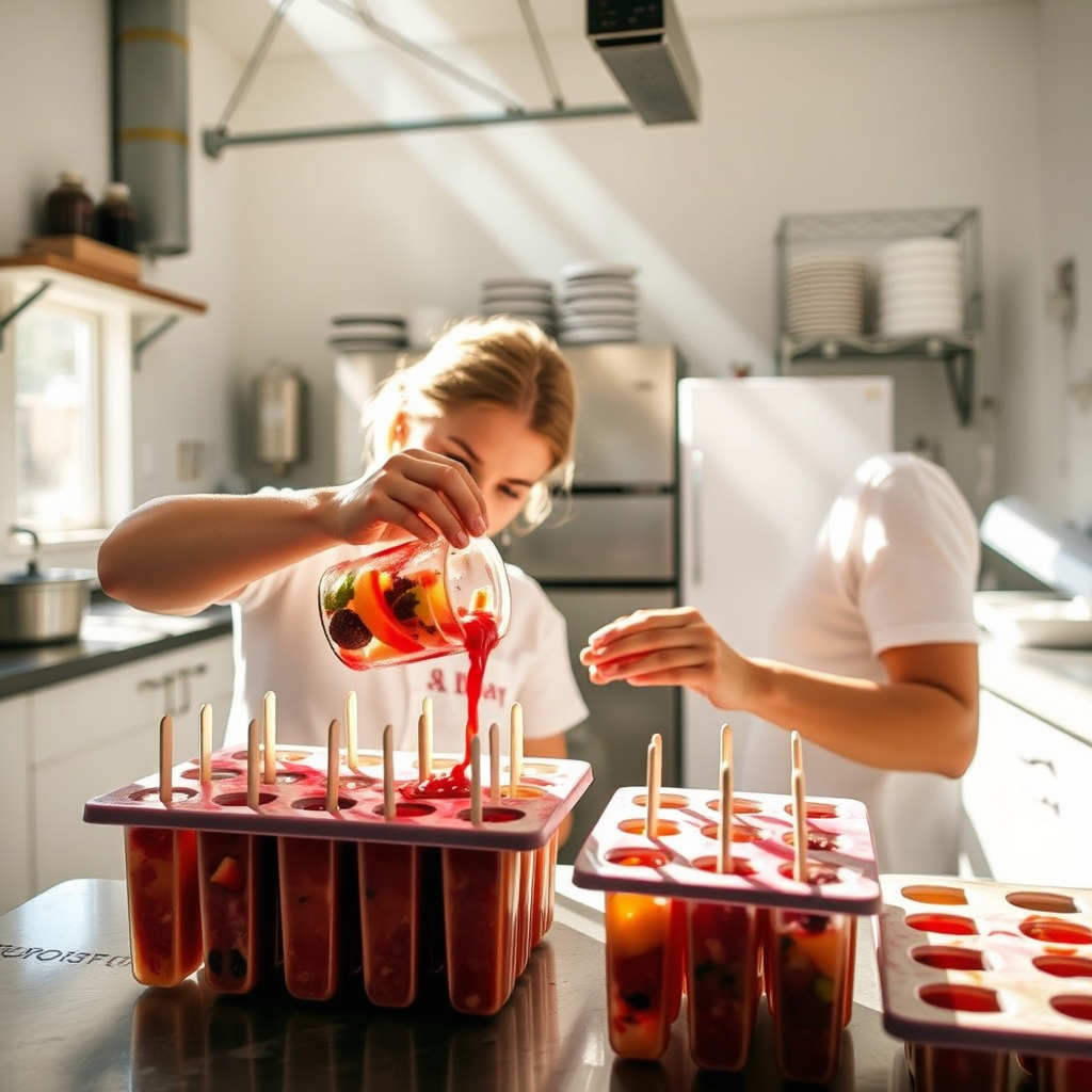 Making organic popsicles