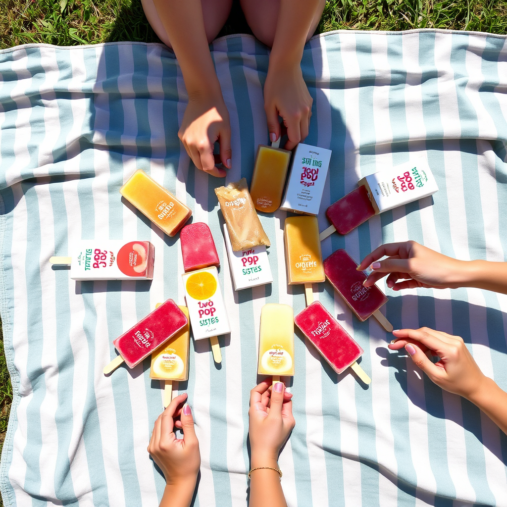 Popsicles at a picnic