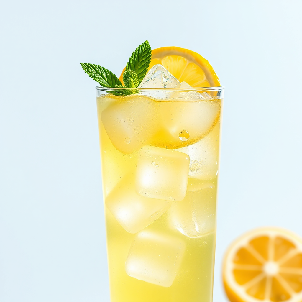 Classic lemonade in a glass
