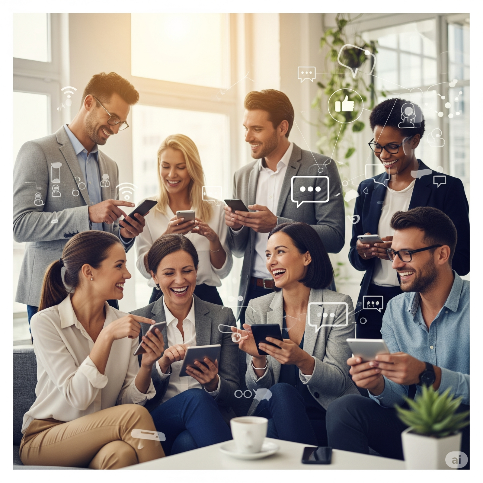 A creative visual showcasing social media icons integrated into a modern design layout, encouraging engagement with the training community. The background is vibrant, infused with exciting graphics that promote connectivity. The overall atmosphere is lively and dynamic, inspiring users to follow and engage with updates.