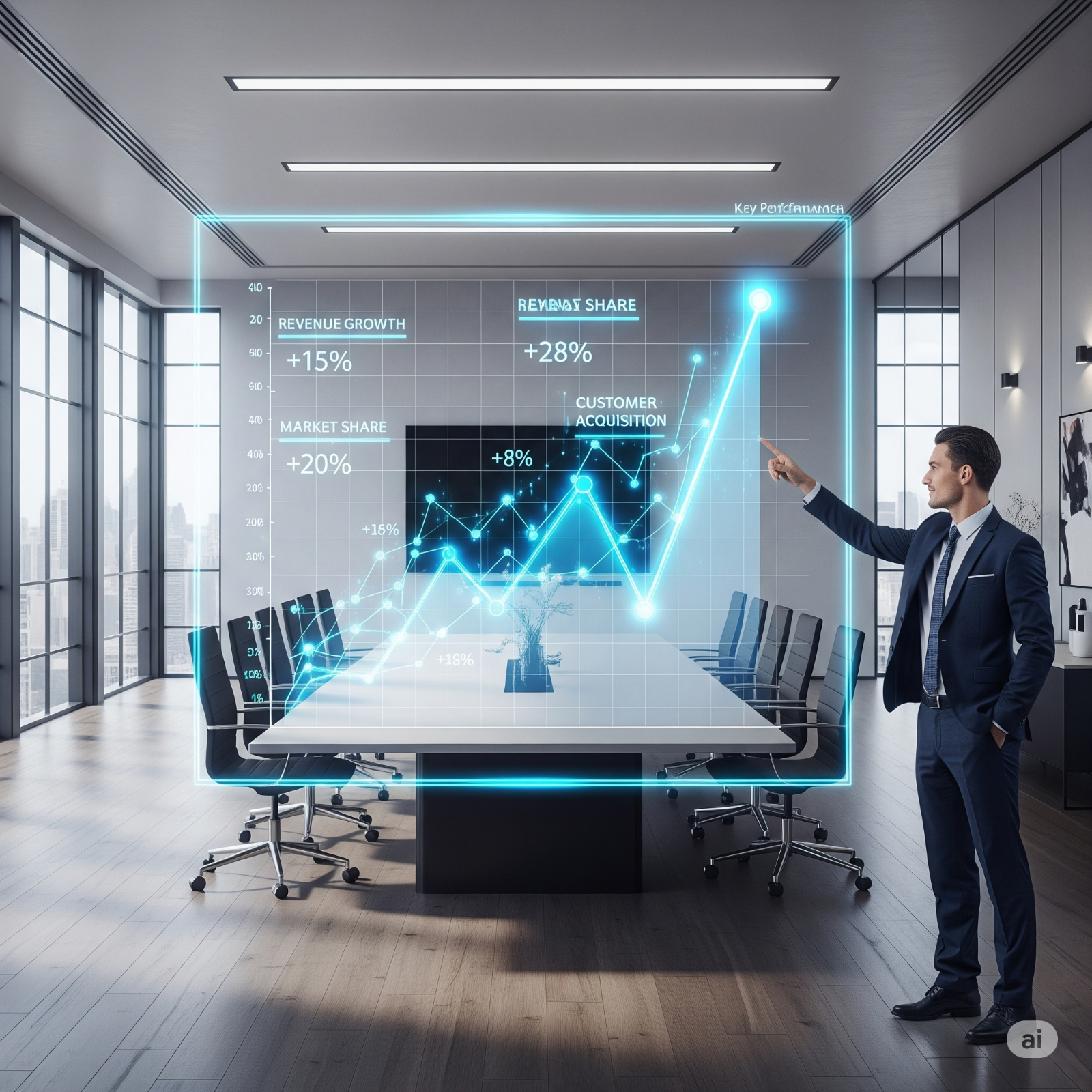 An engaging training scene captured in a conference room setting, featuring a large group of learners taking notes while an expert speaker presents data on a high-tech screen. The lighting is focused on the speaker, highlighting their dynamic presentation style. The room is equipped with modern technology and comfortable seating, promoting active engagement. The color palette emphasizes cool tones with pops of warm colors to maintain energy.