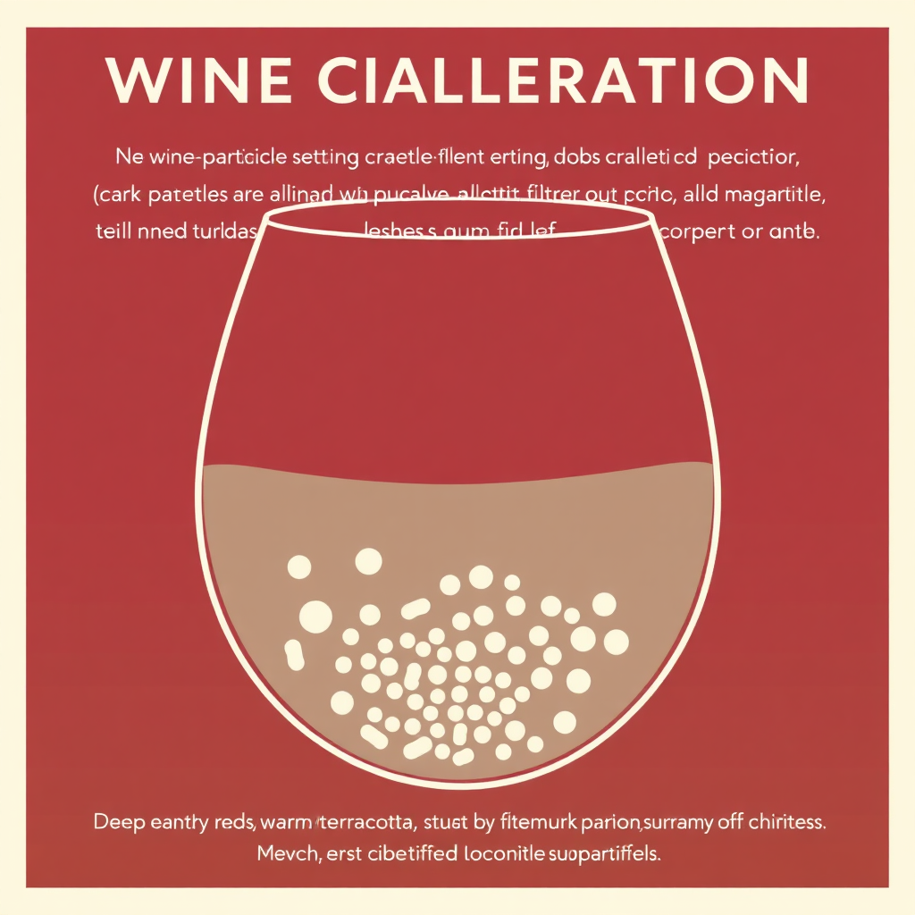 Graphic illustrating wine clarification process