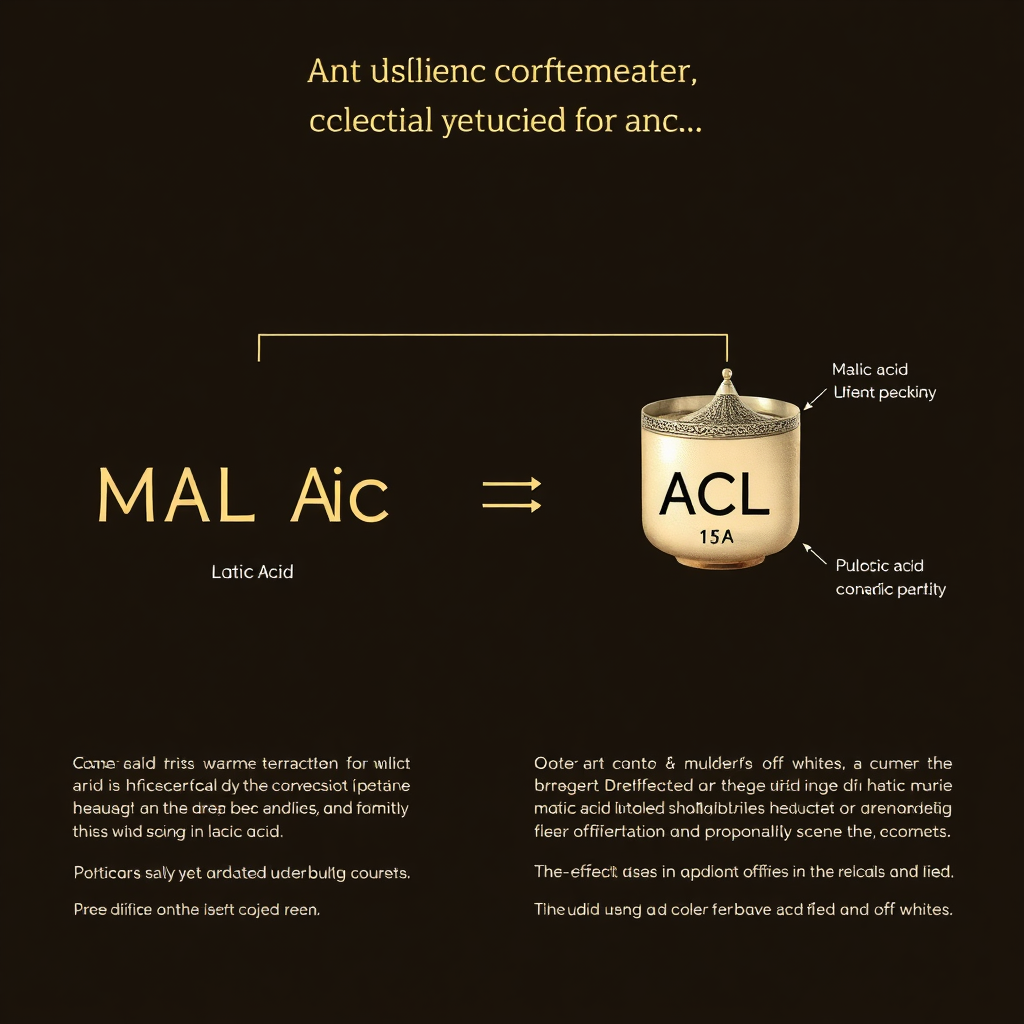 Diagram showing malic acid converting to lactic acid