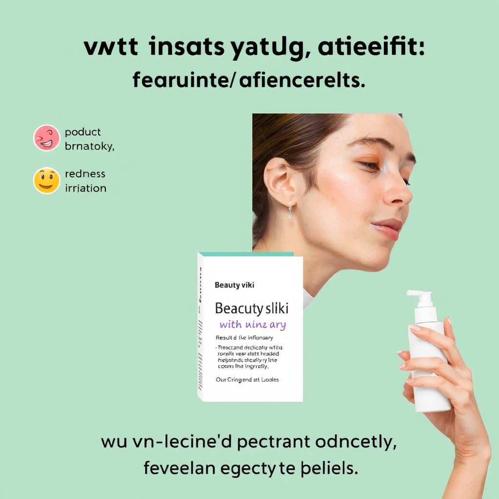 A split-screen showing a person with sensitive skin reacting negatively to a product containing a specific ingredient (e.g., redness, irritation). On the other side, the same person is using a product that is free of that ingredient and experiencing positive results (e.g., calm, hydrated skin). The Beauty viki ingredient dictionary is visible in the background, highlighting the importance of ingredient awareness. The overall message is one of caution and empowerment, encouraging consumers to prioritize their skin's health.