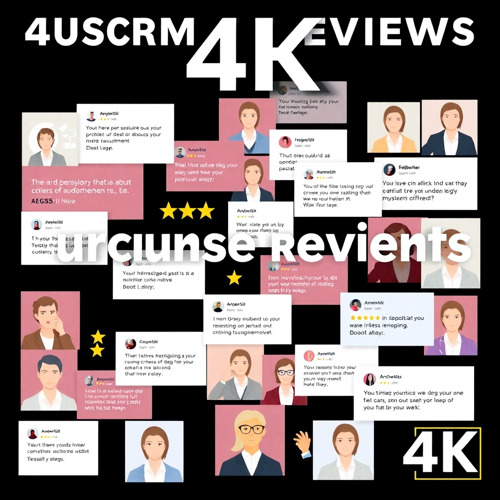 A 4K image showing a collage of positive customer reviews, visually emphasizing our high ratings and positive feedback. Use clean, professional graphics to present the testimonials. The color scheme should be simple and trust-inspiring, projecting professionalism and credibility.