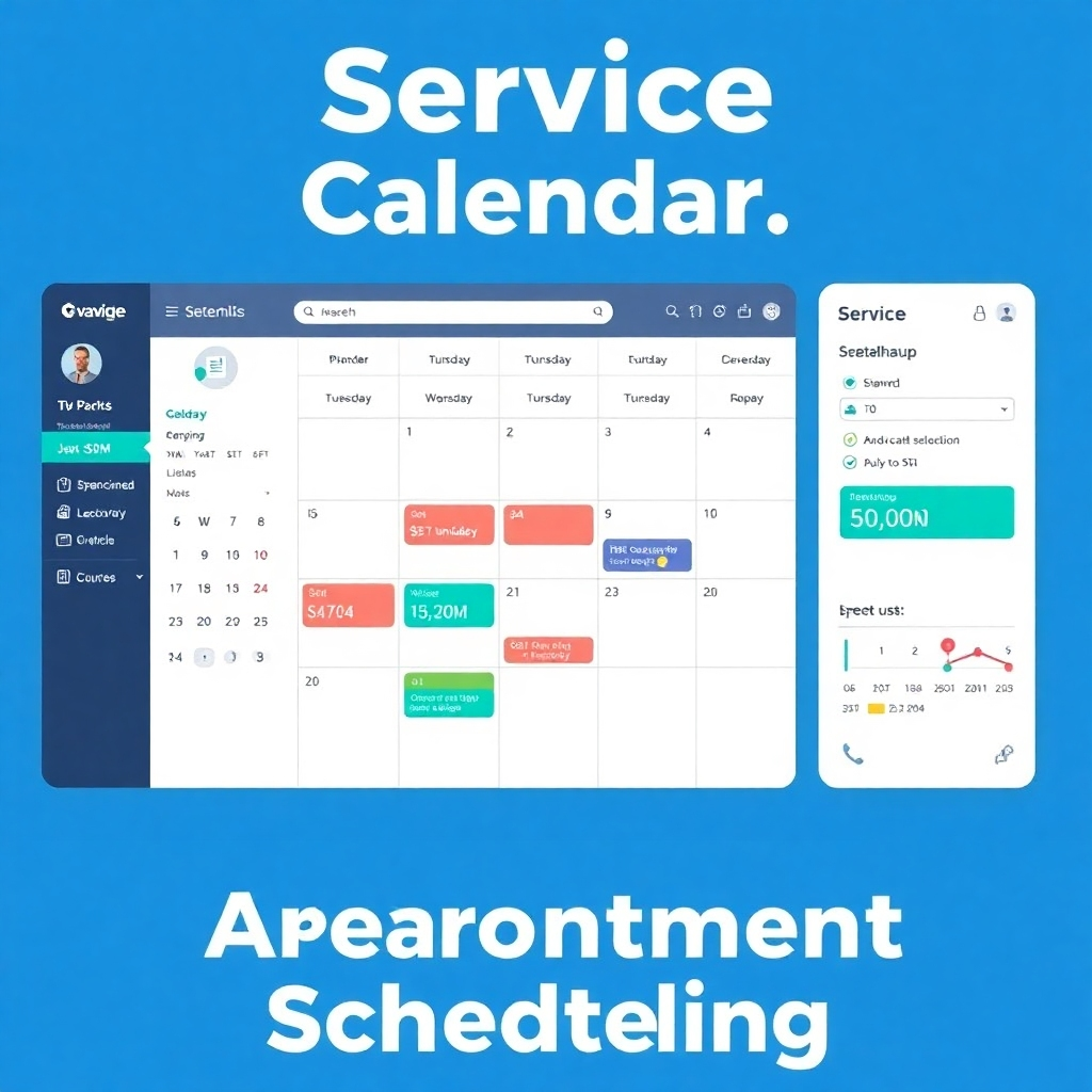 A clean, professional image depicting a service calendar or appointment scheduling system.