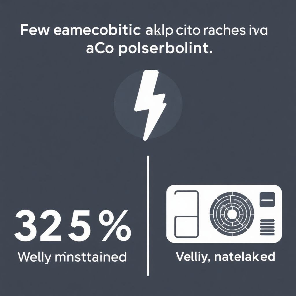 A graphic or chart showing the comparison of energy consumption between a well-maintained and a poorly maintained AC unit. Simple infographics are preferred, using a clean layout and visual appeal.