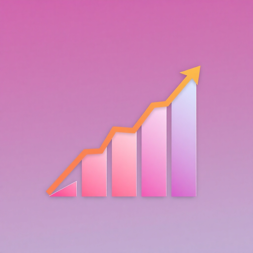 A stylized image depicting a upward-trending graph representing SEO improvement. The style can be clean and modern, using vibrant colors to convey growth and success.