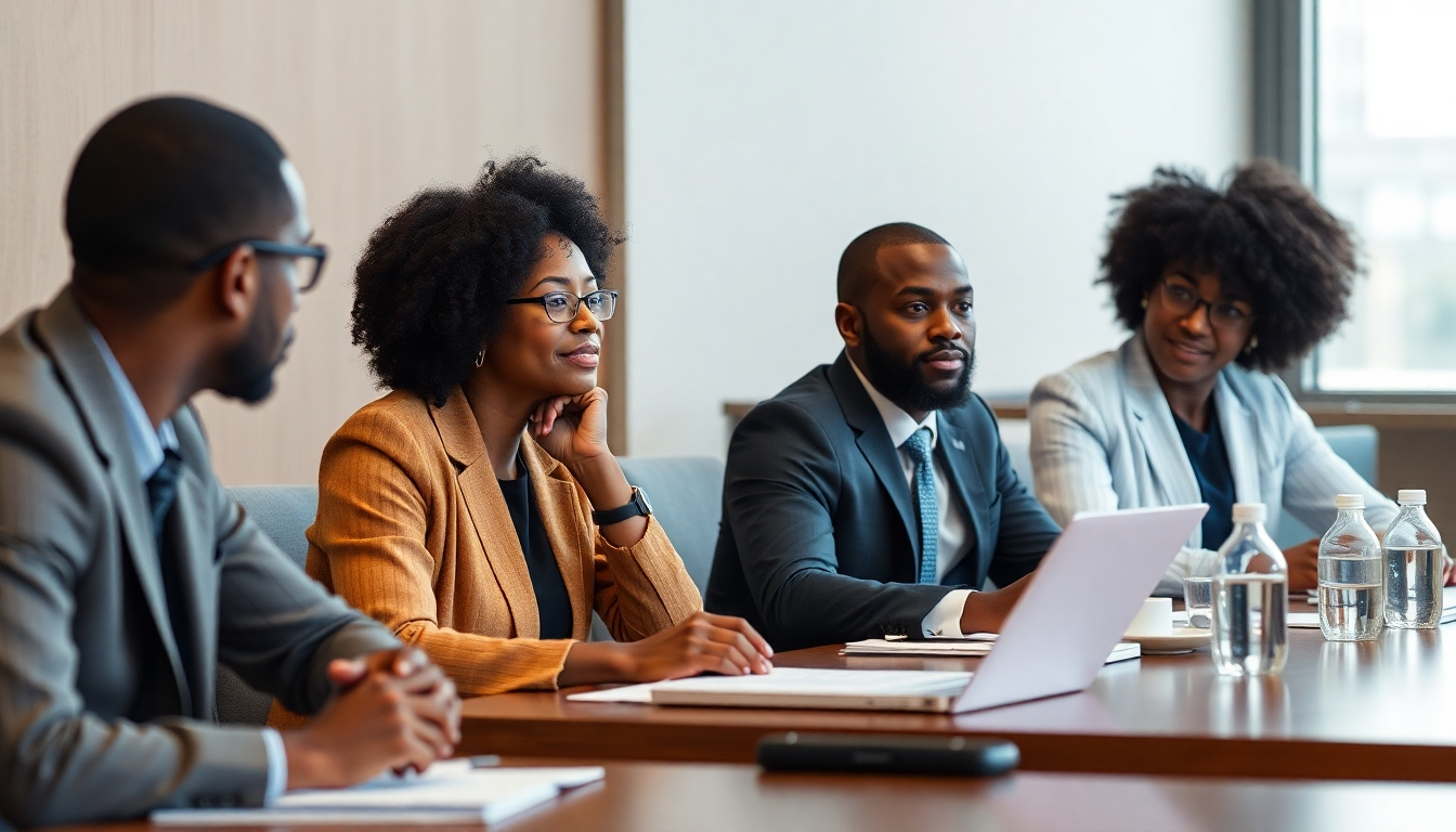 A photorealistic image of a diverse team of web designers in a modern, bright Hattiesburg, MS office, collaborating on a laptop showcasing a website mockup.  The background subtly features recognizable Hattiesburg landmarks. The overall mood is professional yet approachable.