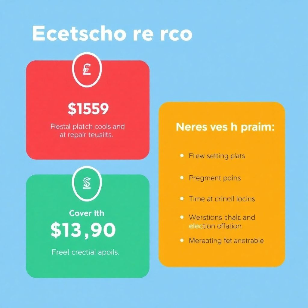 Create a simple, clear infographic showing various price points and the services covered, promoting cost-effective repair options.