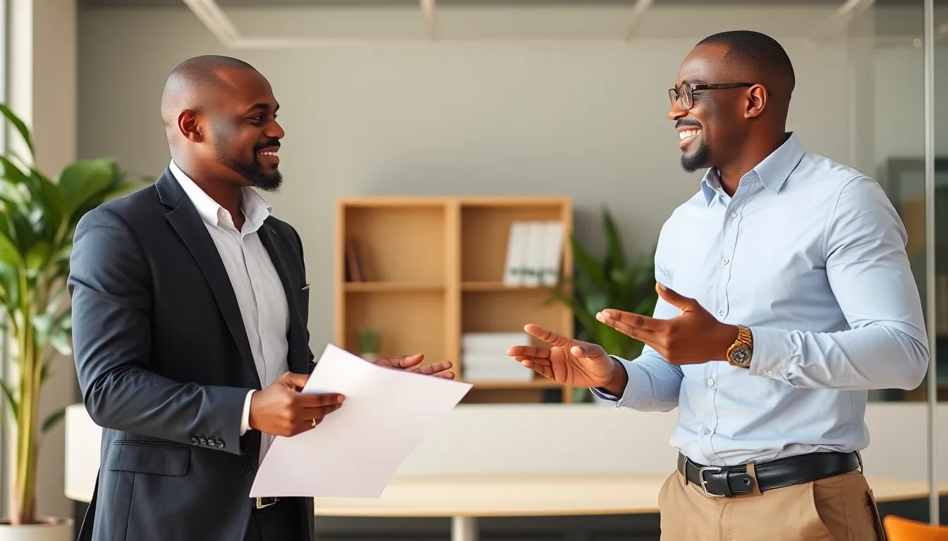 A person with a relaxed, smiling face, looking at a smartphone displaying a tax document, feeling reassured and confident in a peaceful, outdoor setting with a lush green background. The image should evoke feelings of stress-free and worry-free. 