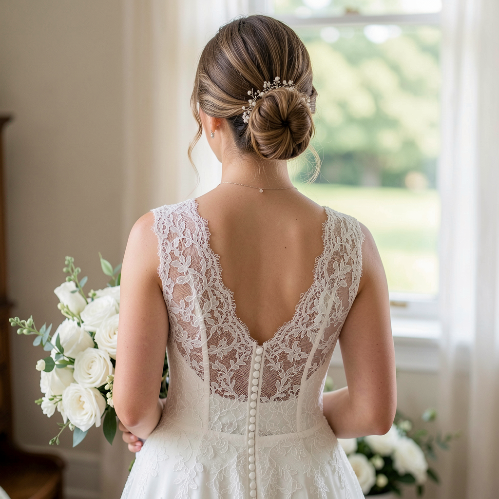 Bride dress detail