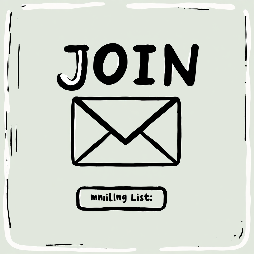 An email icon transforming into a rainbow of colors, representing the benefits of joining our mailing list. The background is a blurred image of people happily coloring. Style: Playful and vibrant. Tech Specs: 4k resolution