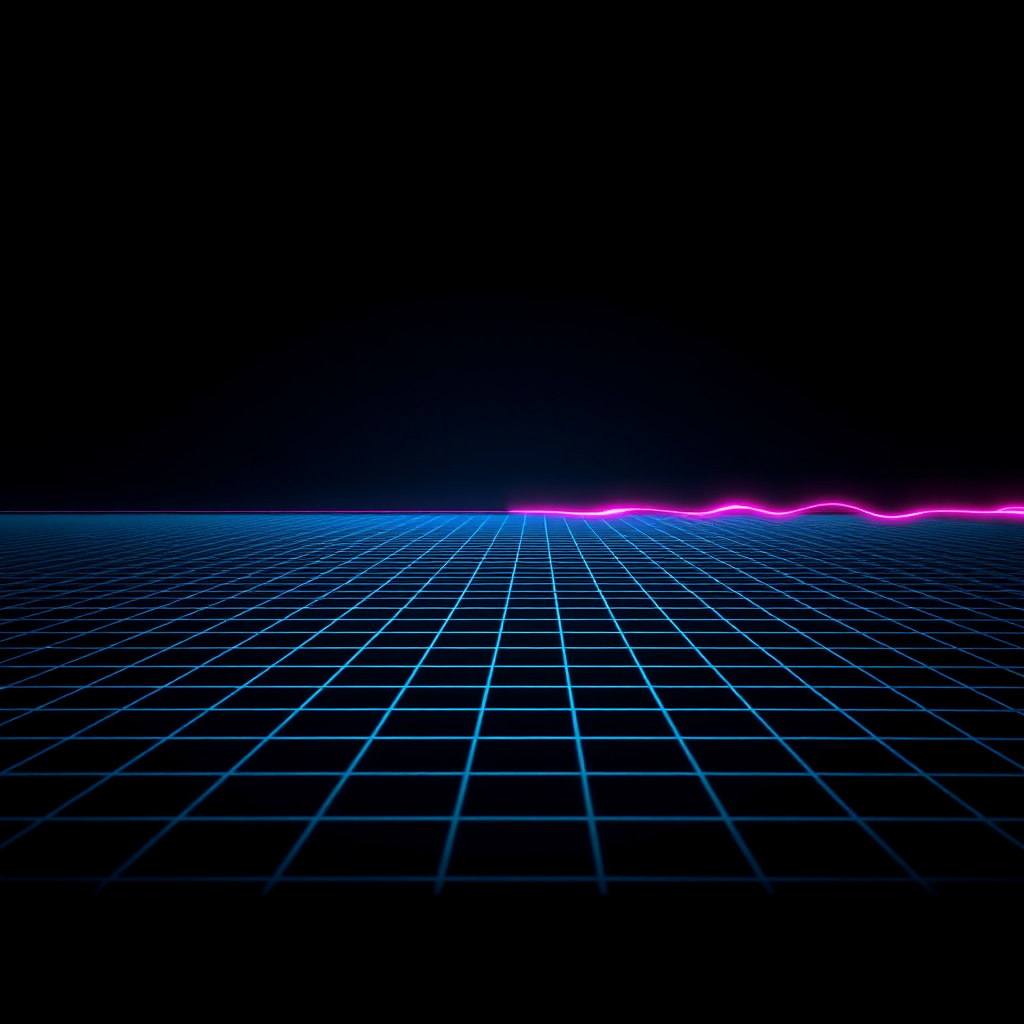 Neon grid micro-visual