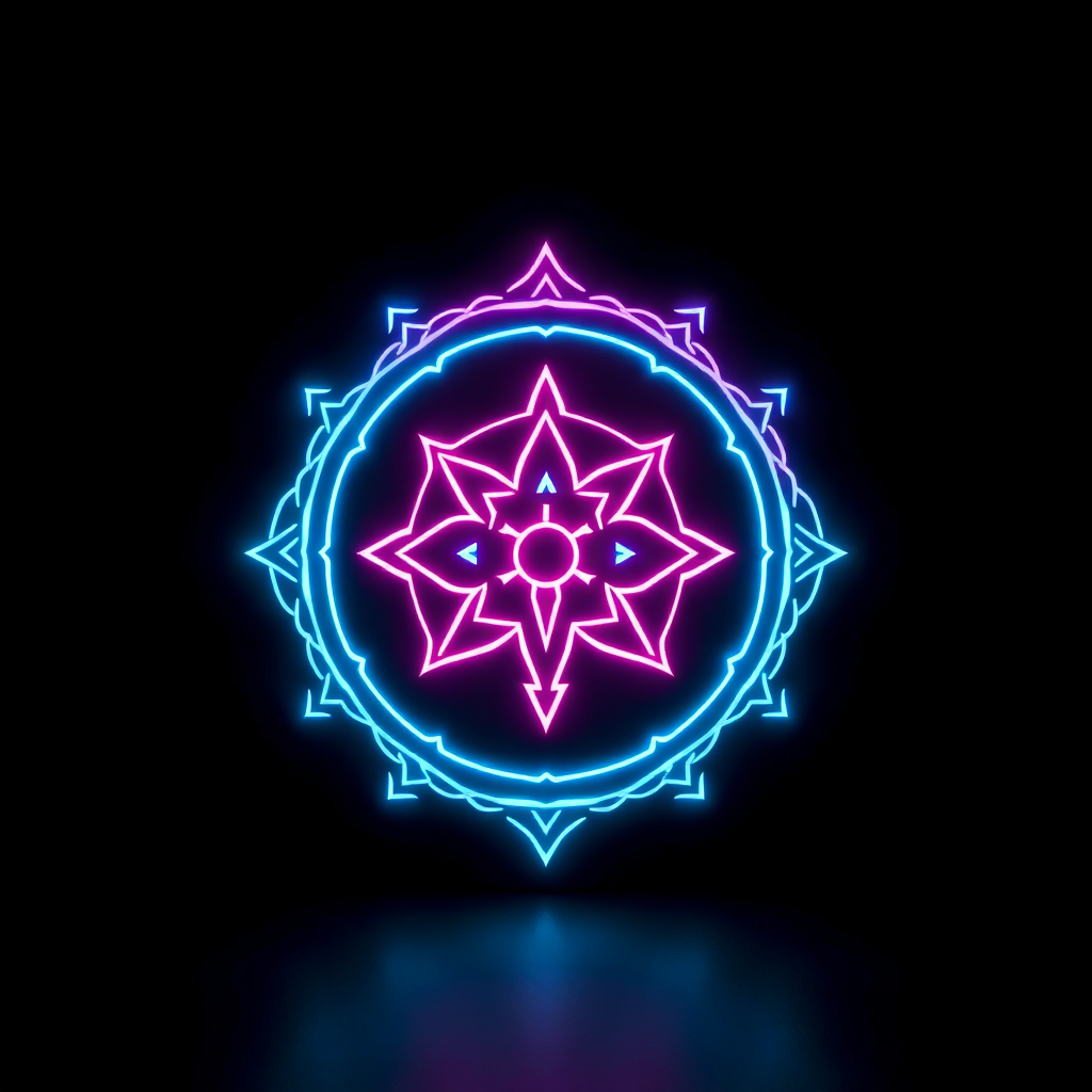 Neon sigils micro-visual