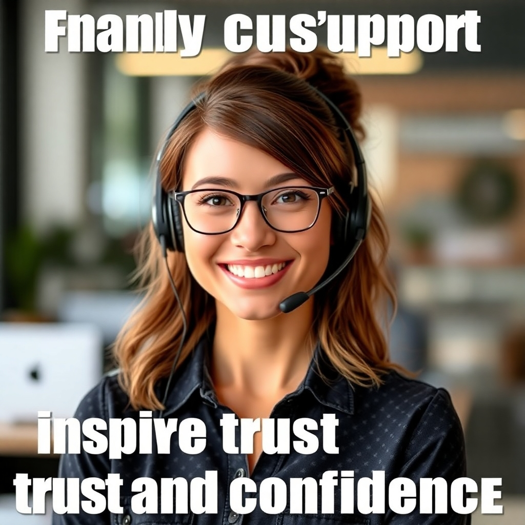 A friendly customer support image that inspires trust and confidence. 