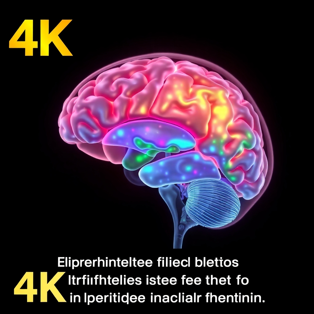 A photorealistic 4K image of a child's brain scan (MRI) highlighting the prefrontal cortex. The highlighted area glows with vibrant colors, indicating increased activity. The surrounding brain structures are visible but muted in color, creating a clear visual distinction. Add subtle visual cues, like data points and graphs, to emphasize the scientific nature. The overall tone should be informative and engaging, illustrating the direct impact of affirmations on brain function.