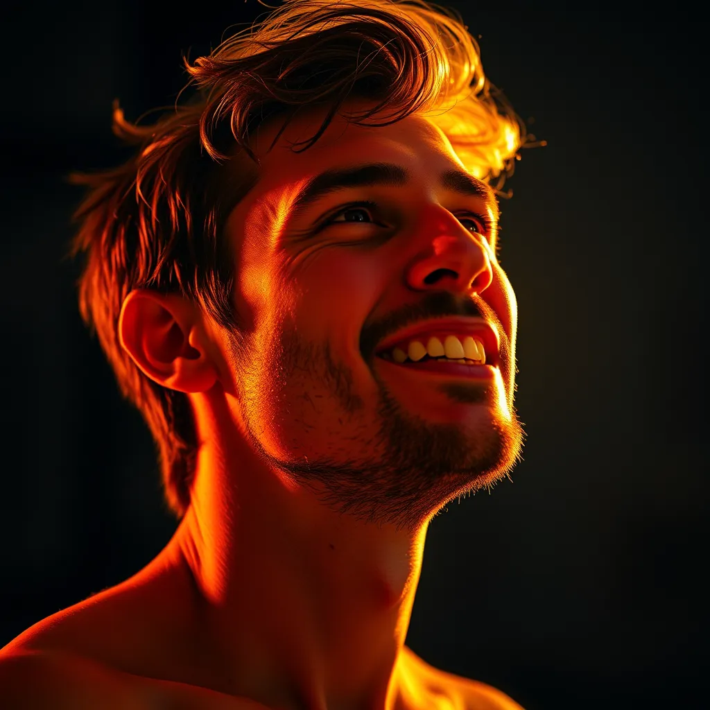 A photorealistic image of a person feeling energized and focused, with a vibrant and healthy glow, representing the potential positive effects of the carnivore diet on overall well-being.