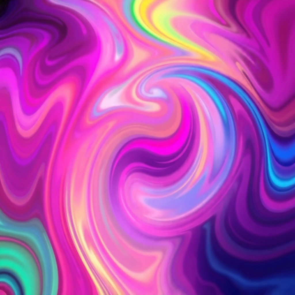 Abstract image: Vibrant swirls of colors in a calming palette. The image should subtly incorporate a visual representation of sound waves. Use creative lighting to enhance depth and texture.