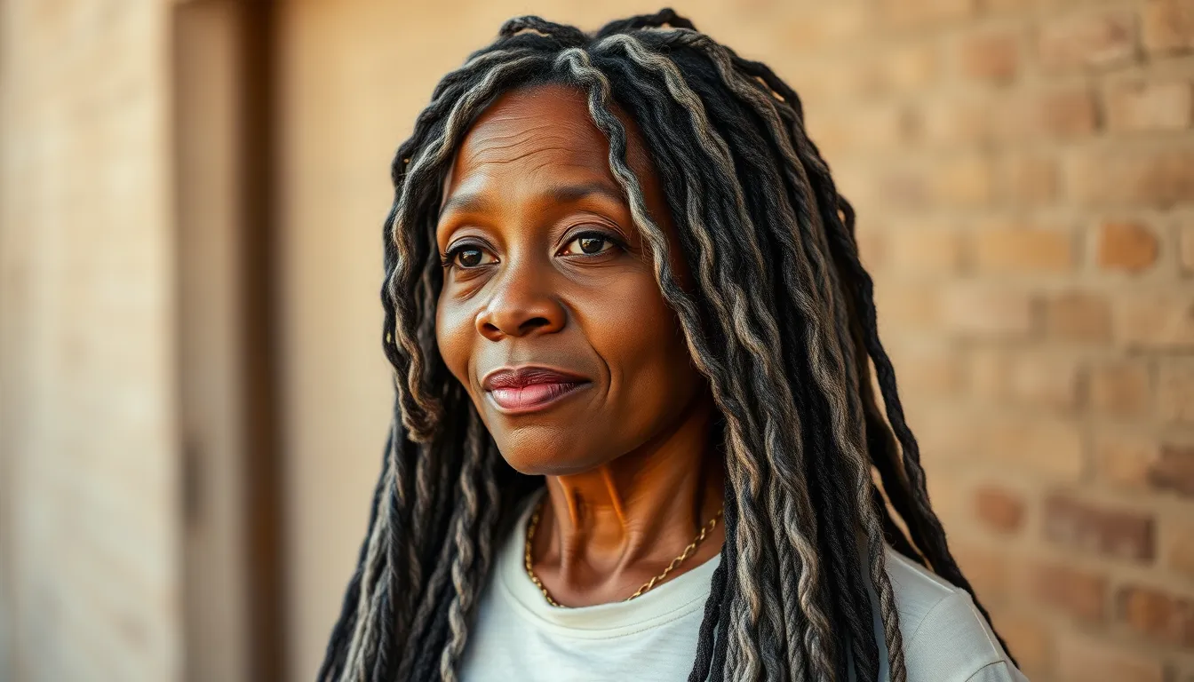 A photorealistic image of Brenda, smiling and looking directly at the camera, in a vibrant and welcoming environment, perhaps a cozy living room with warm lighting, surrounded by people of diverse ages and backgrounds, all engaging in conversation and sharing their experiences with the carnivore diet.